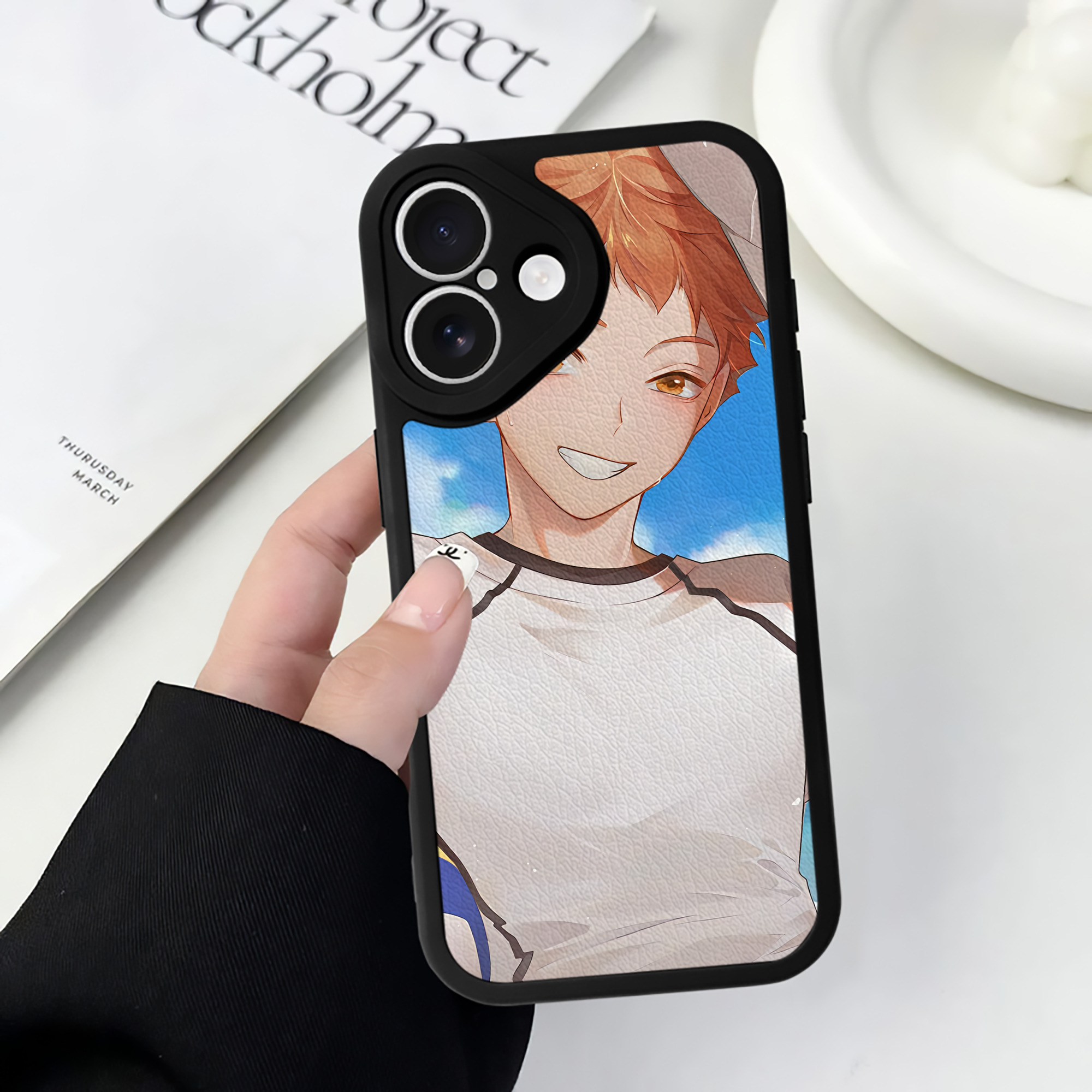 （画像用） ハイキュー!! Haikyu!! 【iPhone 16シリーズ対応】シリコンスマホケース（レザー調） 材質：シリコン